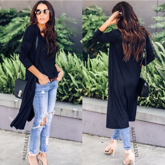 LAST 1!  Black T-Shirt/Cardigan M - Picture 2 of 3